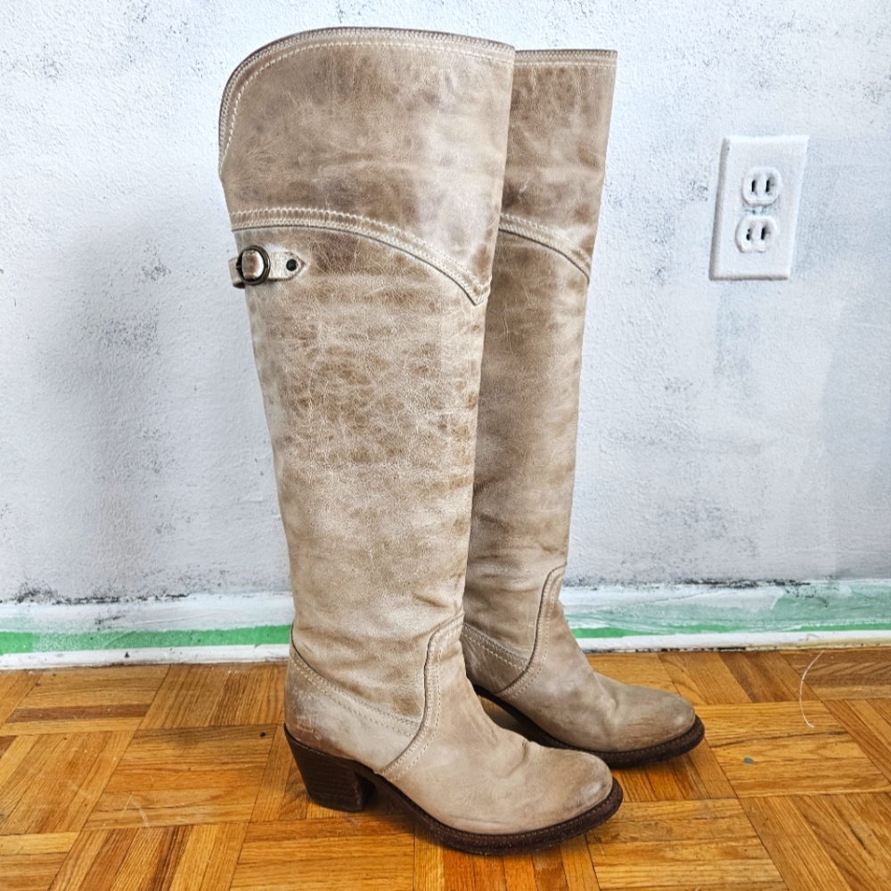 Frye leather knee high boots, size 6.5